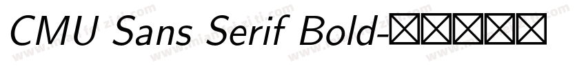 CMU Sans Serif Bold字体转换